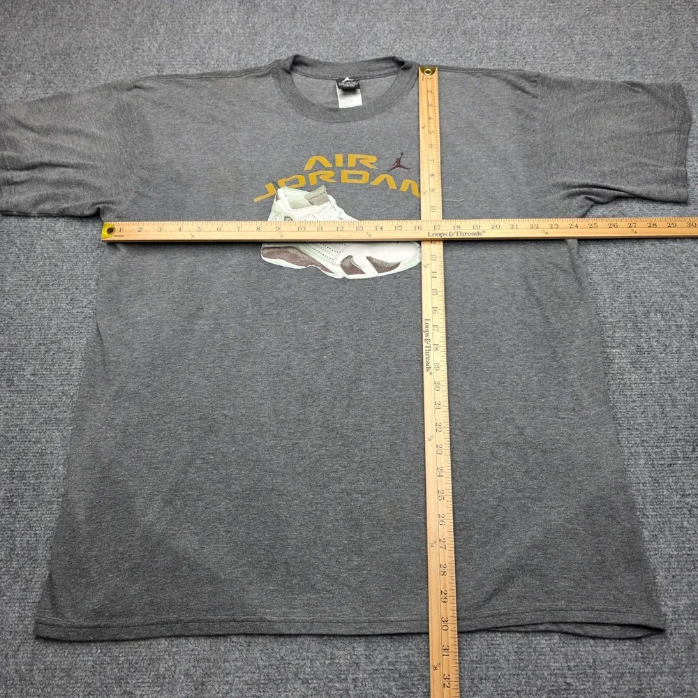 Jordan Air Jordan 14 Retro Graphic Tee Mens XXL Grey Heather Short Sleeve Shirt